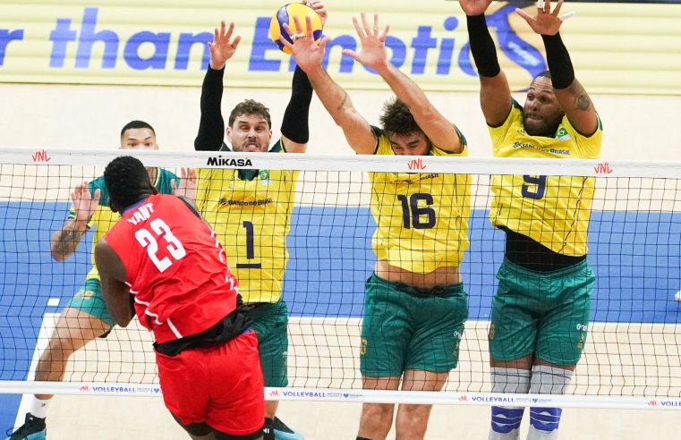 Brasil perde para Cuba na estreia da Liga das Nações masculina de vôlei por 3 sets a 1