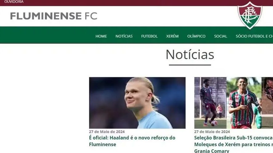 Fluminense sofre ataque hacker e ‘anuncia’ contratação de Erling Haaland