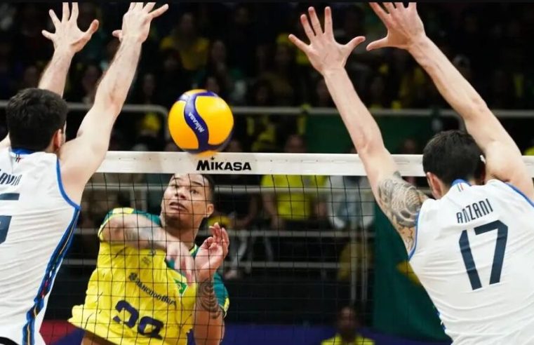 Com erro de arbitragem, Brasil perde por 3 sets a 2 para Itália no Maracanãzinho e encerra primeira fase da Liga das Nações