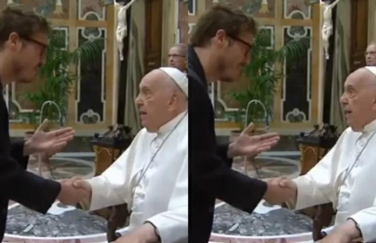 Após encontro com Papa Francisco, Fábio Porchat revela pergunta do pontífice: ‘cachaça é água?’