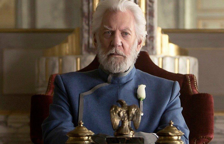 Donald Sutherland, conhecido por interpretar presidente Snow em ‘Jogos Vorazes’, morre aos 88 anos