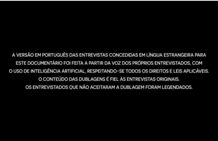 Globoplay leva ao ar documentário com dublagem feita por IA e Sated-RJ emite nota de repúdio