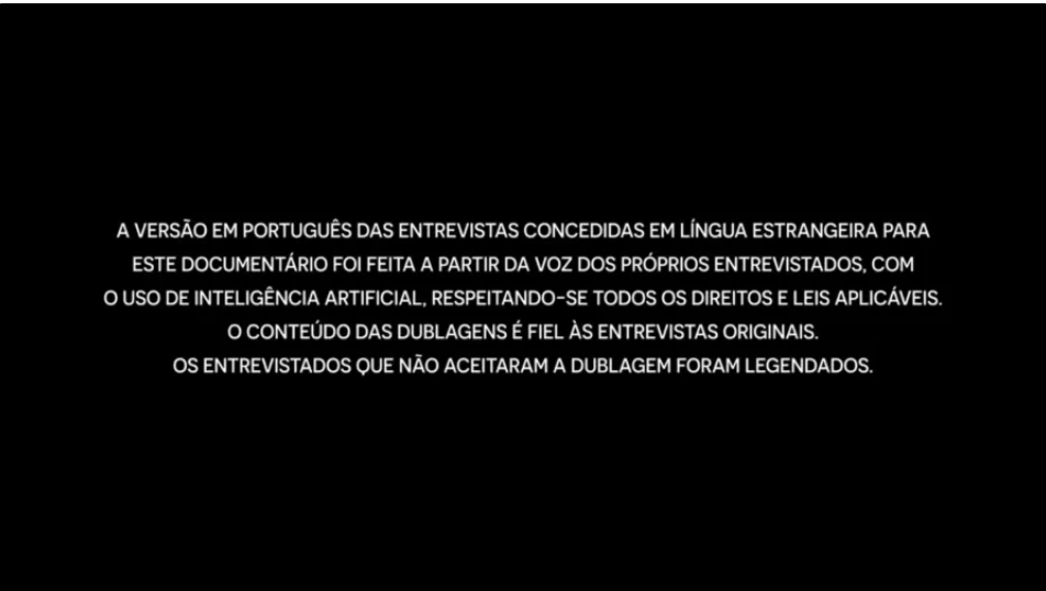 Globoplay leva ao ar documentário com dublagem feita por IA e Sated-RJ emite nota de repúdio