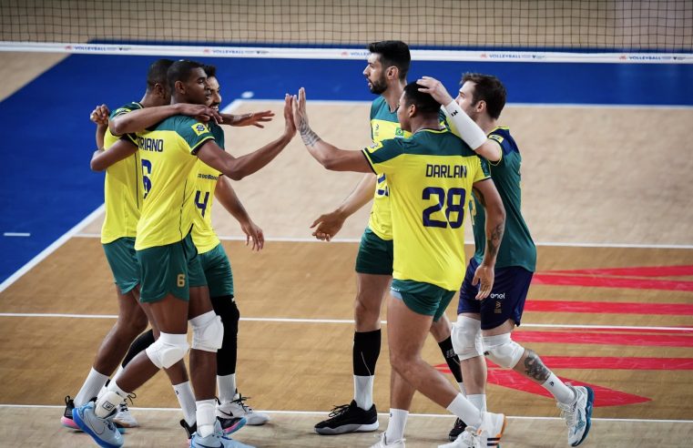 Brasil perde para Eslovênia no tie-break na Liga das Nações masculina de Vôlei