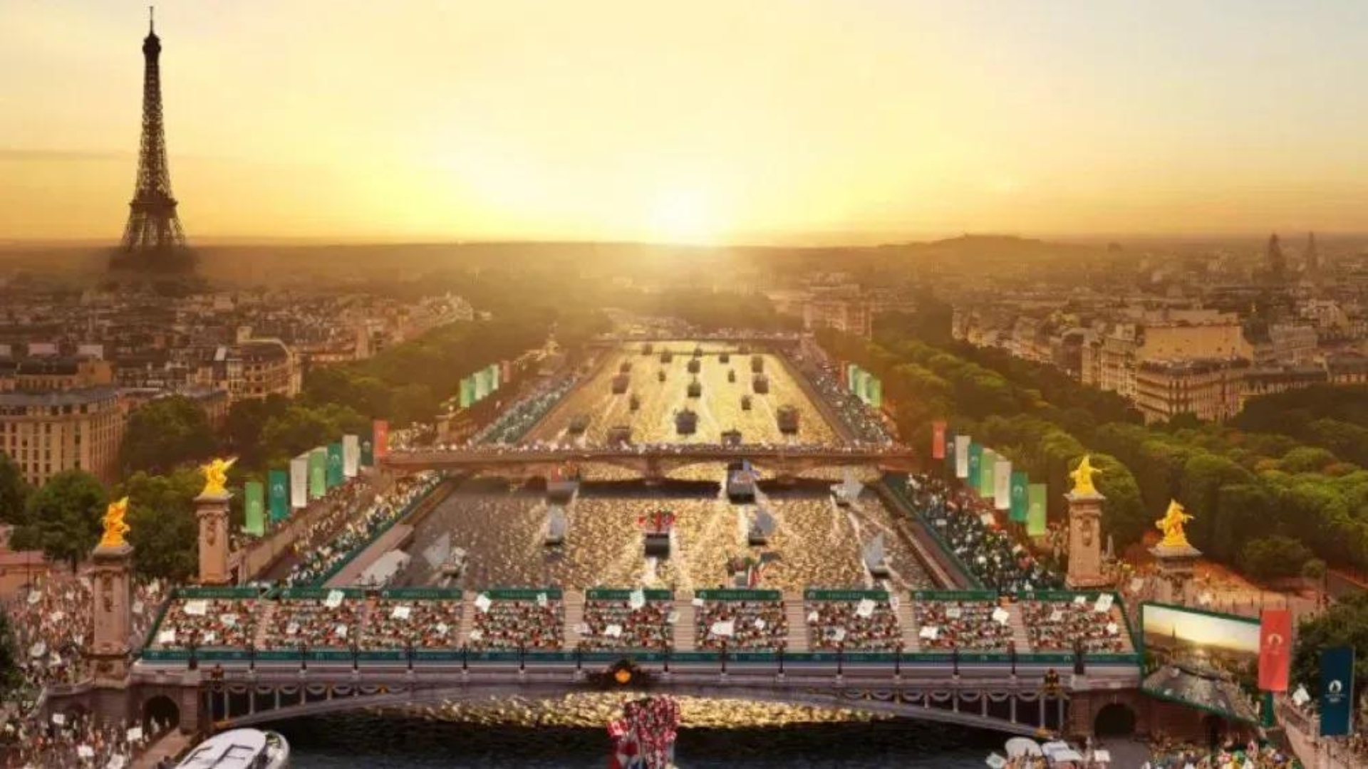 Olimpíadas: teste técnico para abertura reúne 55 barcos no rio Sena