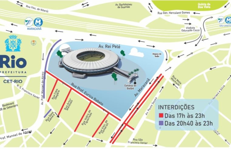 CET-Rio monta esquema de trânsito para confronto do Fluminense no Maracanã