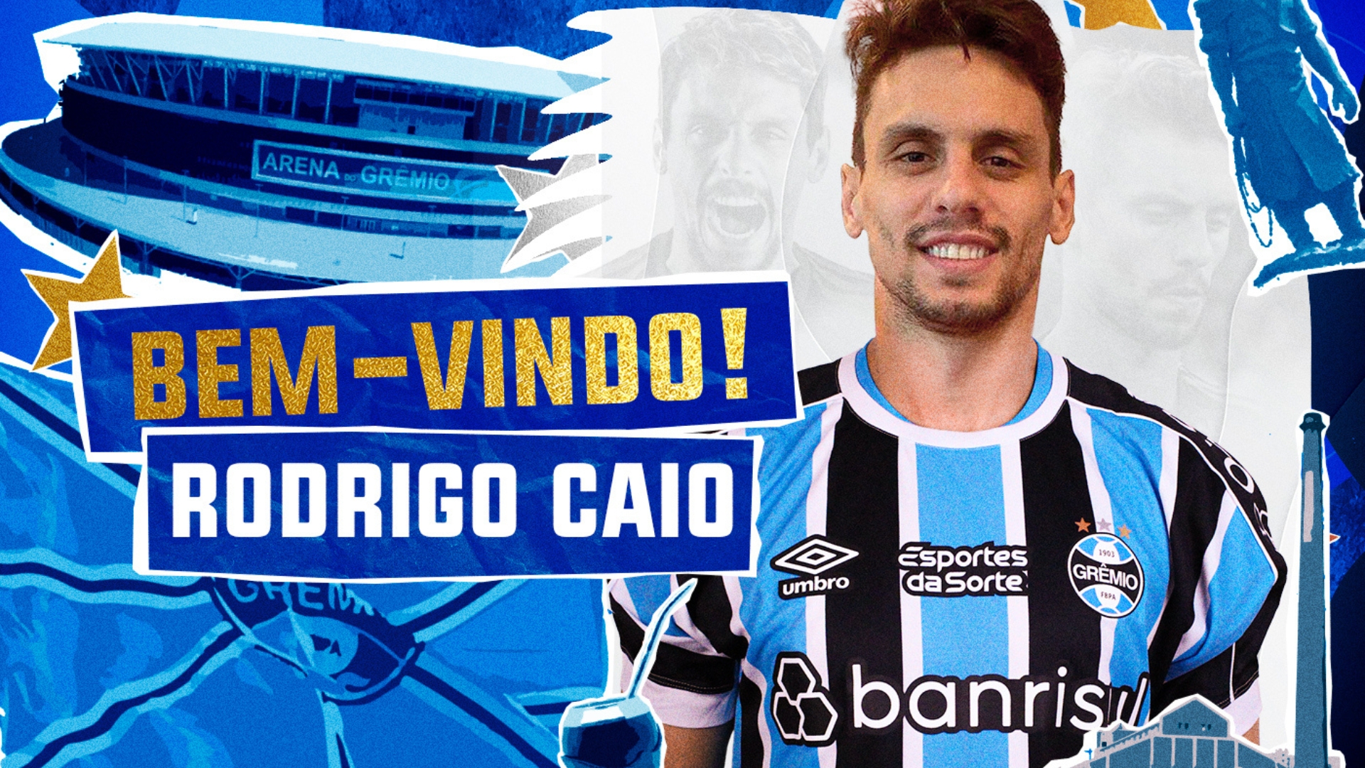 Grêmio anuncia contratação do zagueiro Rodrigo Caio, ex-Flamengo