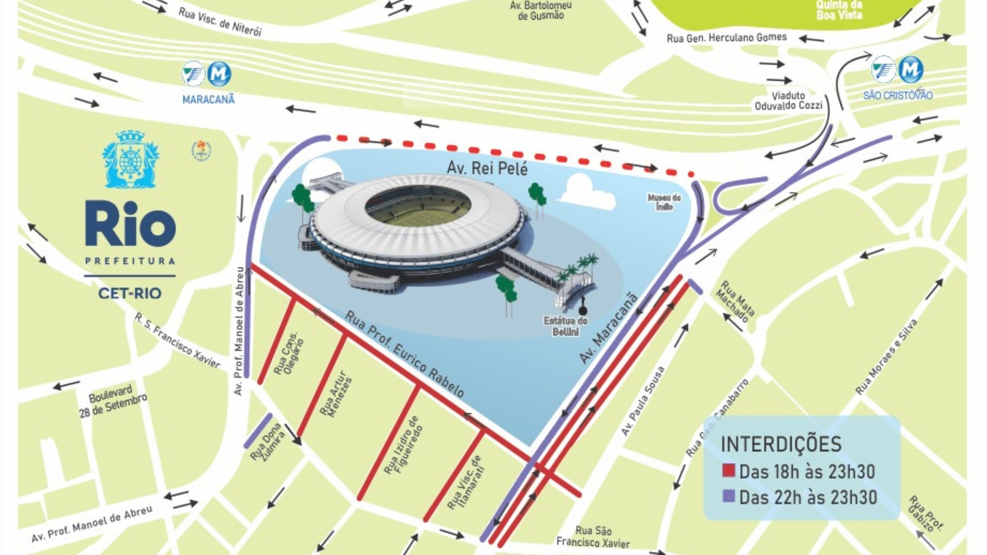 CET-Rio monta esquema para apresentação do Thiago Silva, no Maracanã