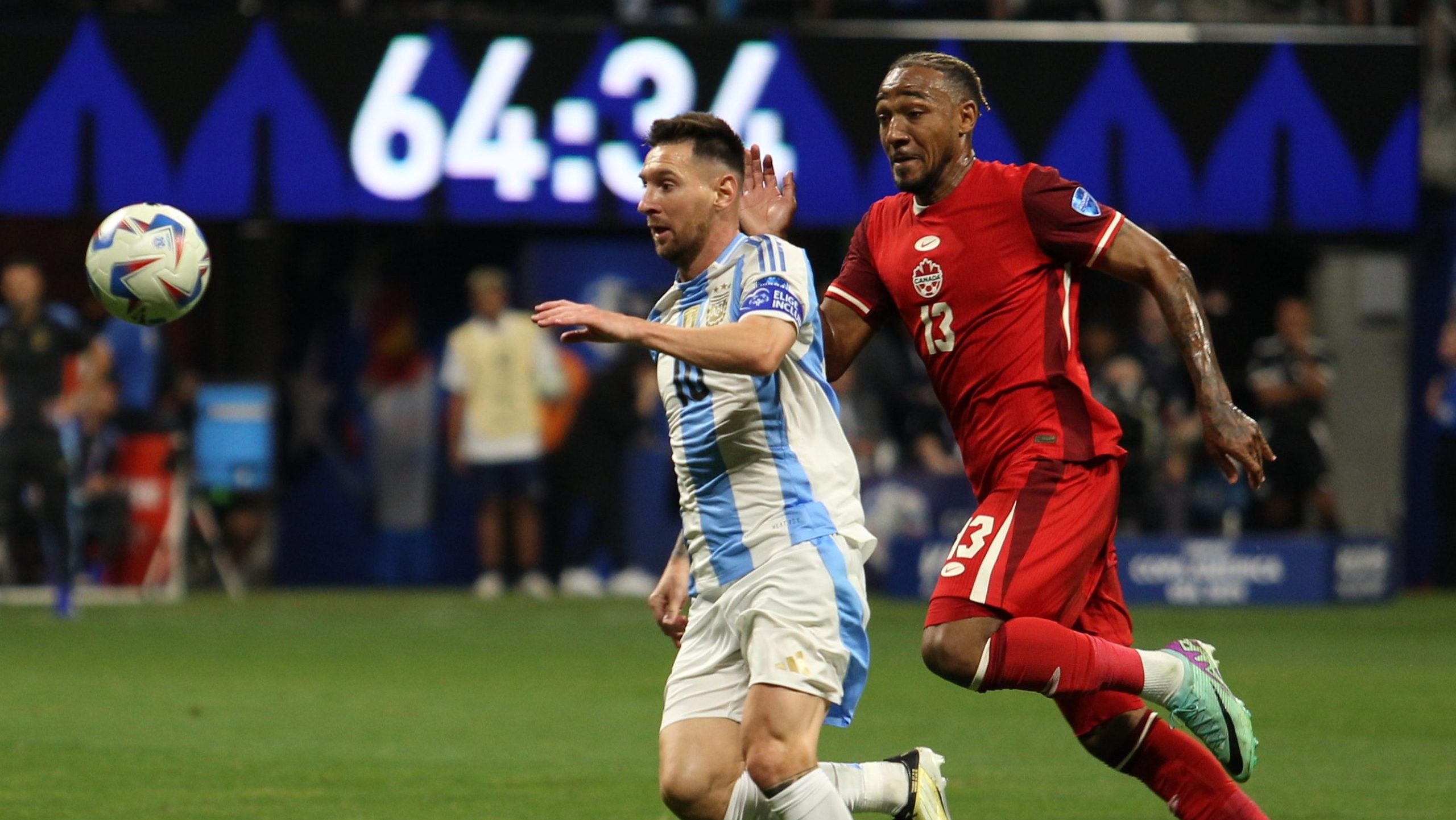 Argentina conta com brilho de Messi e vence o Canadá por 2 a 0 na abertura da Copa América