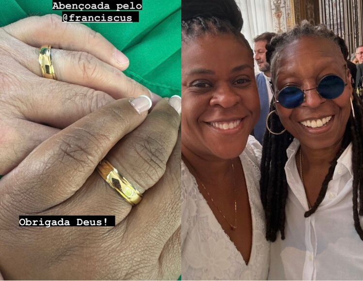 Ao lado de Whoopi Goldberg e Chris Rock, Cacau Protássio tem encontro com Papa Francisco no Vaticano