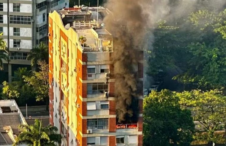 Incêndio atinge prédio em São Conrado, Zona Sul do Rio