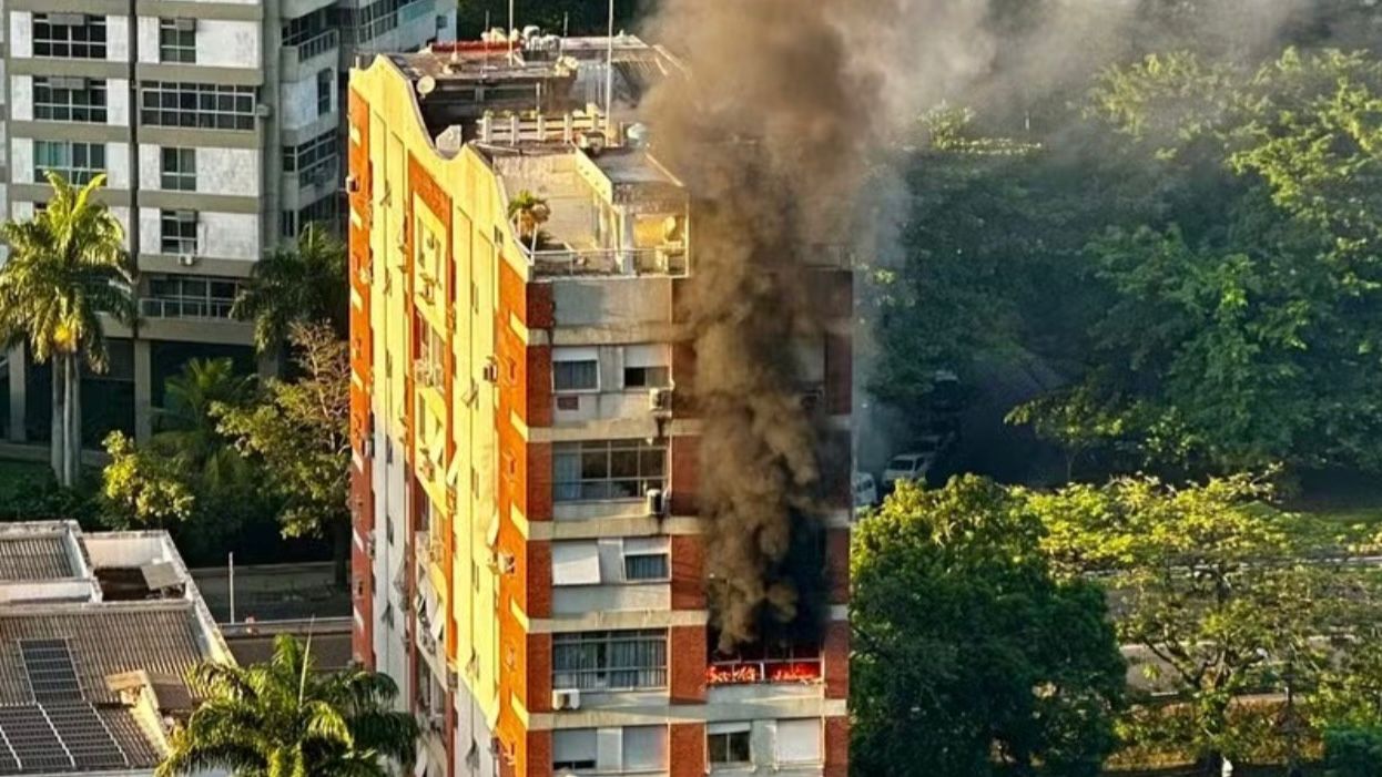 Incêndio atinge prédio em São Conrado, Zona Sul do Rio