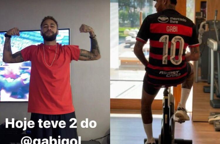 ‘Combinou muito’, disse Gabigol sobre postagem de Neymar usando camisa 10 do Flamengo