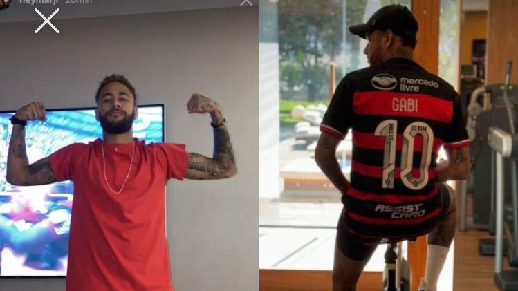 ‘Combinou muito’, disse Gabigol sobre postagem de Neymar usando camisa 10 do Flamengo