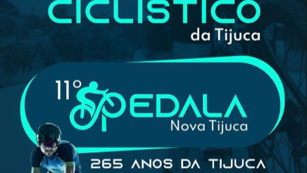 Ciclistas fazem percurso pela Grande Tijuca durante comemoração de aniversário do bairro