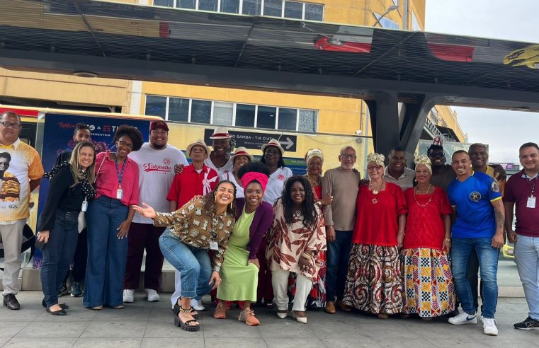 Estação do VLT em frente à Cidade do Samba é renomeada em homenagem à matriarca do samba, Tia Ciata