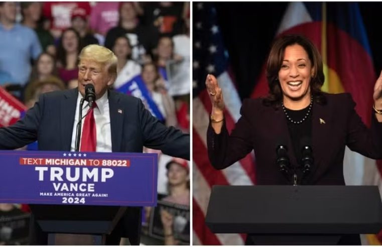 Eleições EUA: Kamala Harris tem 51% de intenções de voto enquanto Trump tem 48%