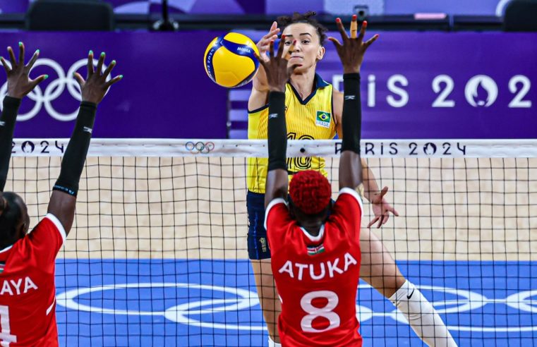 Seleção Feminina de Vôlei estreia com vitória tranquila sobre o Quênia nas Olimpíadas de Paris