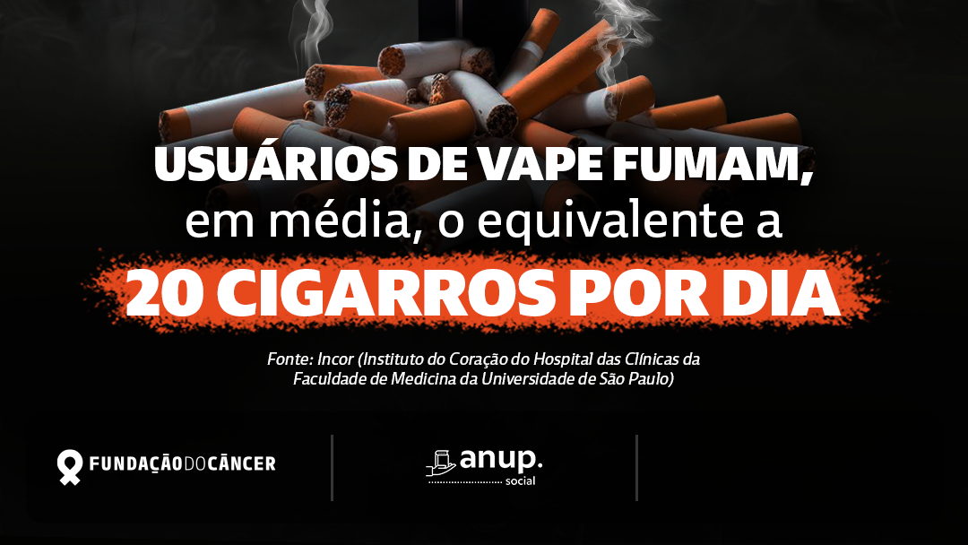 ‘Se liga na vida, seja um vape off’: Fundação do Câncer convoca público para mobilização contra cigarro eletrônico