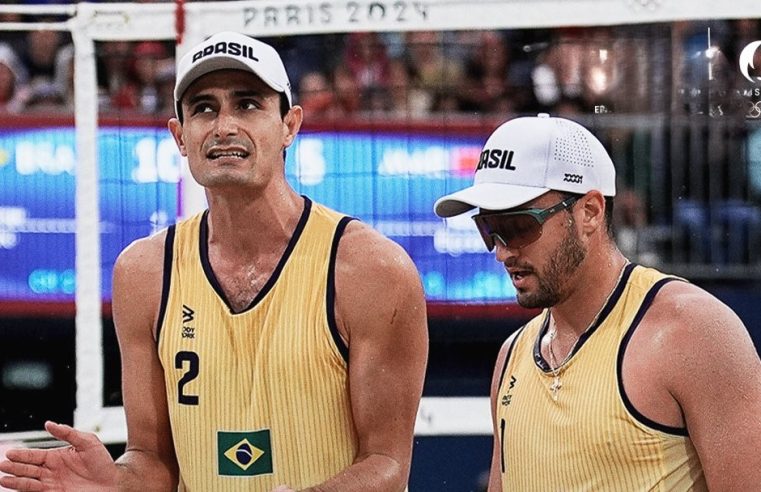 Vôlei de Praia: André e George perdem para americanos e precisam disputar repescagem para avançar às oitavas de final das Olimpíadas