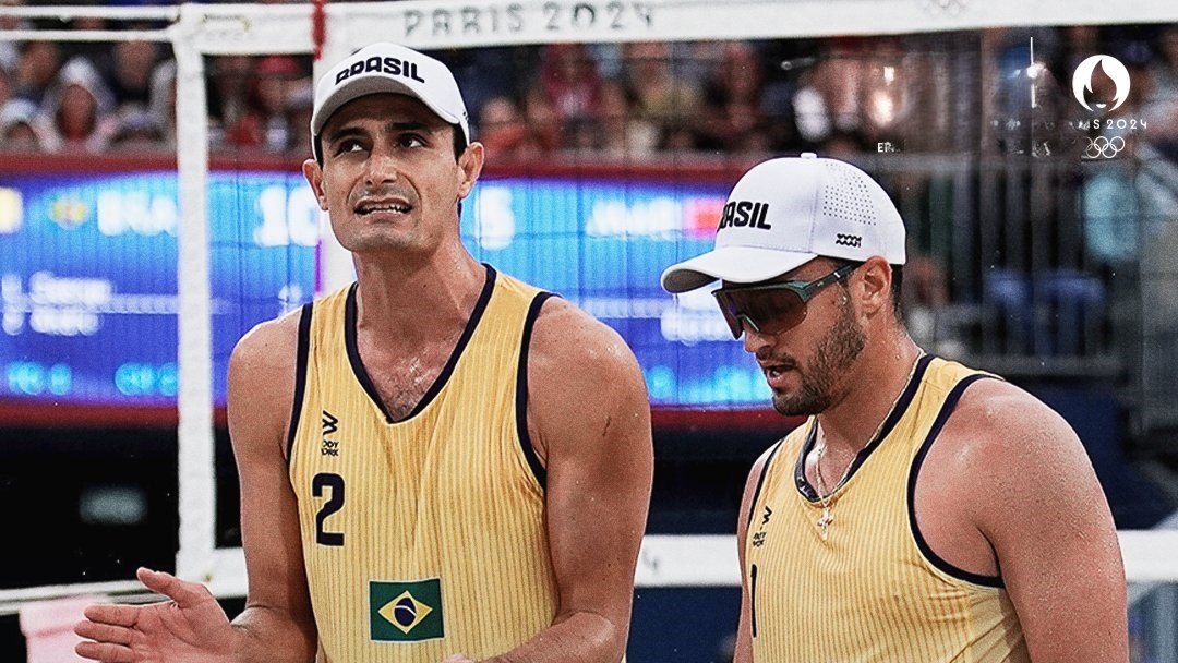 Vôlei de Praia: André e George perdem para americanos e precisam disputar repescagem para avançar às oitavas de final das Olimpíadas