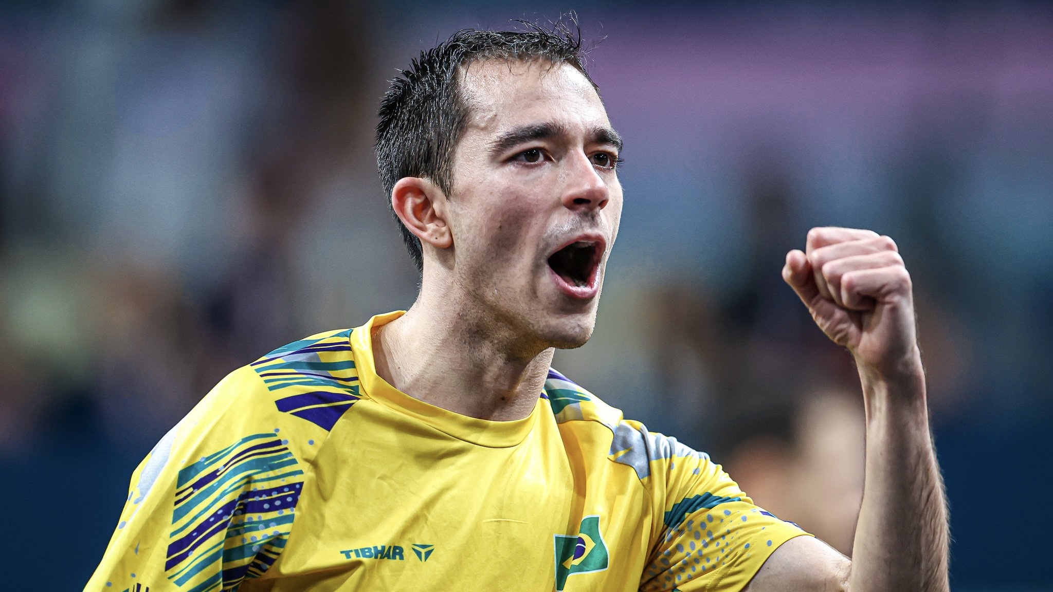 Hugo Calderano arrasa sul-coreano e coloca Brasil na semifinal do tênis de mesa em Paris 2024