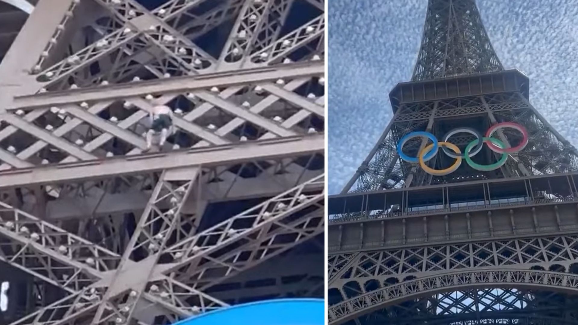 Homem é preso após escalar Torre Eiffel antes da cerimônia de encerramento das Olimpíadas