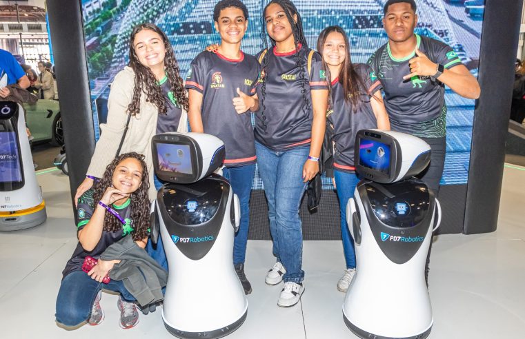 Destaques do campeonato mundial de robótica, alunos da rede estadual visitam o Rio Innovation Week