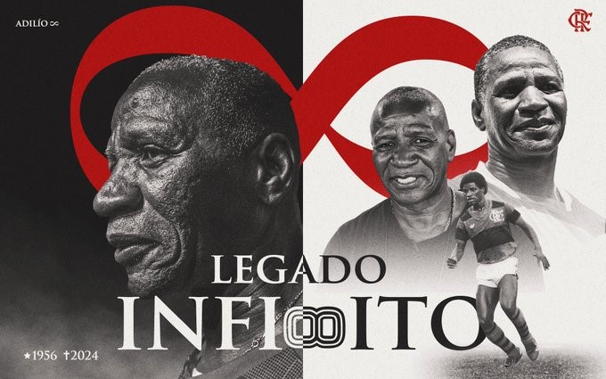 Morre Adílio, um dos maiores ídolos do Flamengo, aos 67 anos