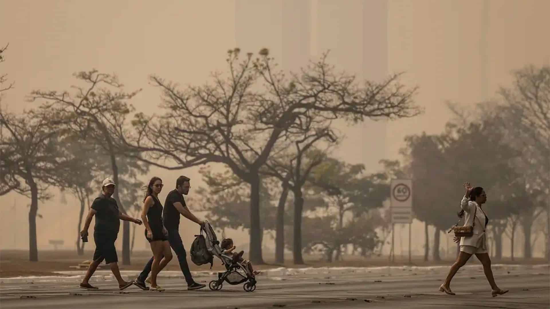 Queimadas afetam qualidade do ar em oito estados brasileiros e Distrito Federal e incêndios aumentam Em Goiânia e São Paulo