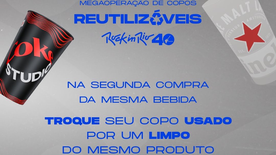 Rock in Rio: Operação de copos reutilizáveis prevê redução de mais de 14 mil toneladas de resíduos