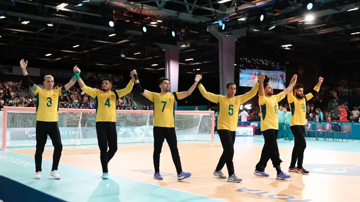 Seleção masculina de goalball garante medalha de bronze em Paris