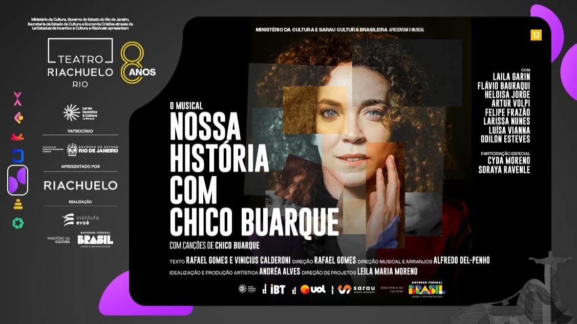 ‘Nossa História com Chico Buarque’: Espetáculo fica em cartaz no Teatro Riachuelo até 6 de Outubro