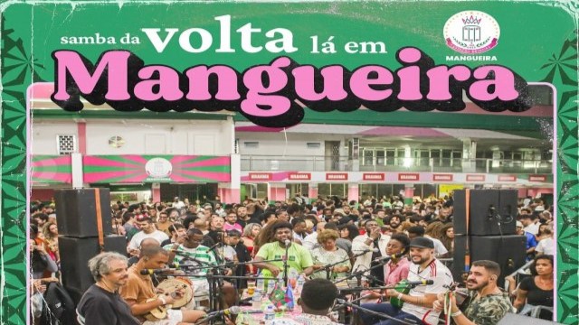 Samba da Volta faz apresentação neste domingo (08) na Estação Primeira de Mangueira