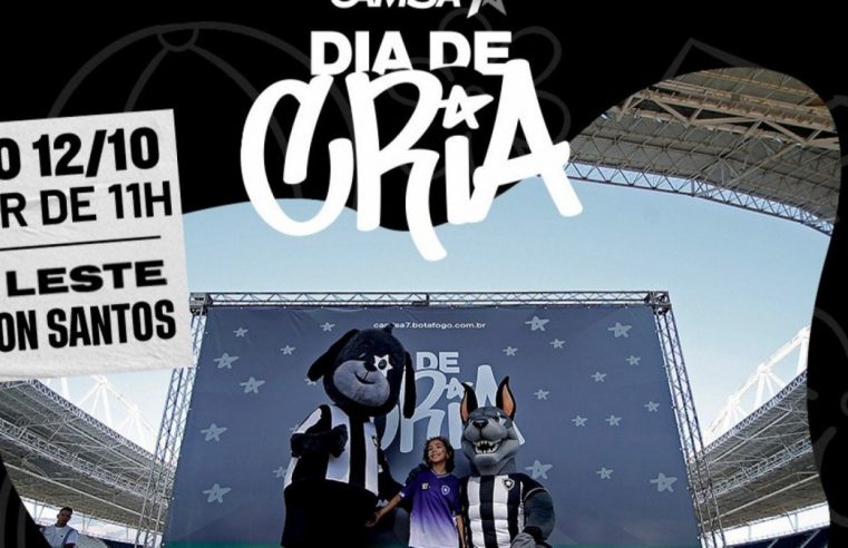 Botafogo realiza edição do ‘Dia de Cria’, evento para agitar criançada neste dia 12 de outubro