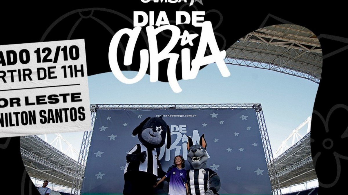 Botafogo realiza edição do ‘Dia de Cria’, evento para agitar criançada neste dia 12 de outubro