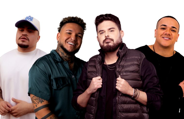 Vitinho, Suel e Guga Nandes gravam sucessos da ‘sofrência’ ao lado do cantor Kart Love nesta terça (29)