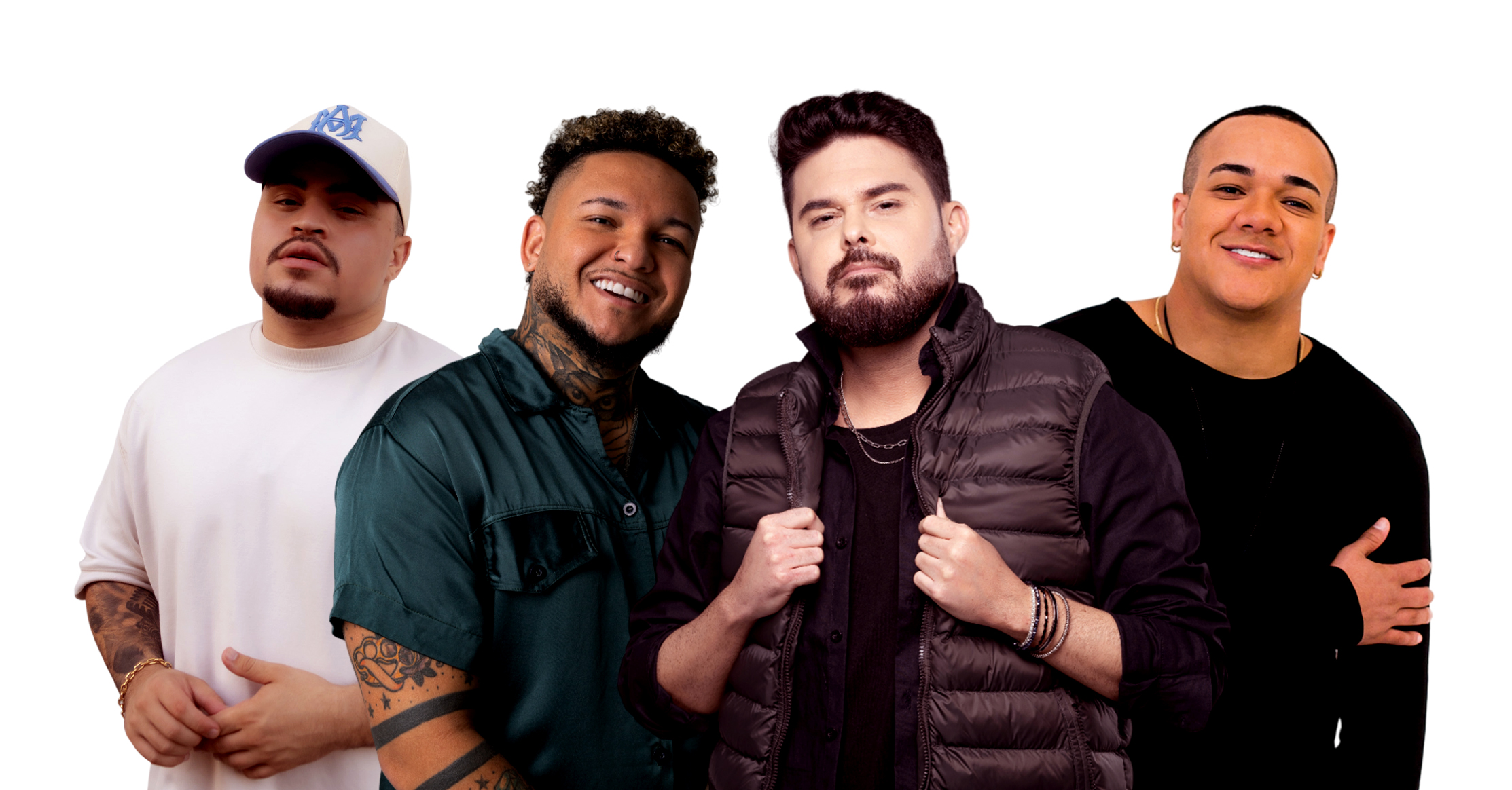 Vitinho, Suel e Guga Nandes gravam sucessos da ‘sofrência’ ao lado do cantor Kart Love nesta terça (29)