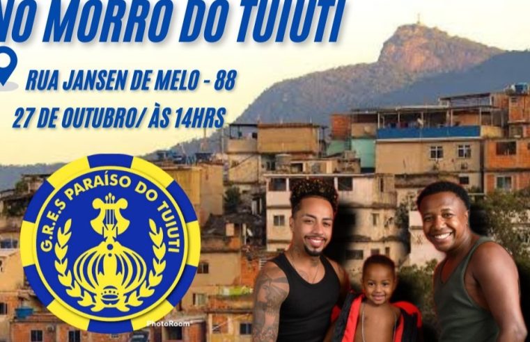 Alex Coutinho e Jorge Amarelloh, diretores e residentes do Tuiuti, organizam festa infantil na comunidade neste domingo (27)