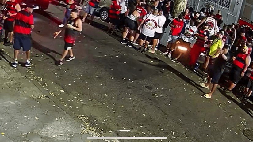 Horas antes de jogo contra Corinthians, torcedor do Flamengo é visto jogando rojão no Maracanã