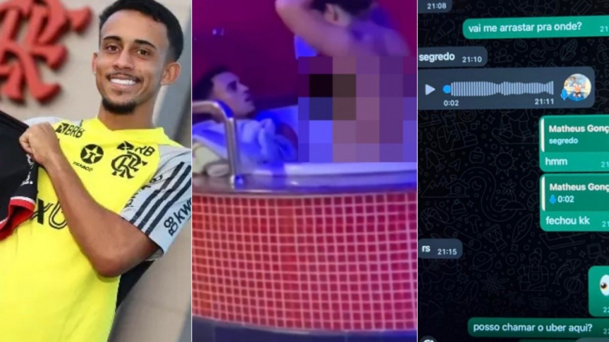 Matheus Gonçalves, do Flamengo, tem vídeo íntimo no motel com amante vazado por Léo Dias