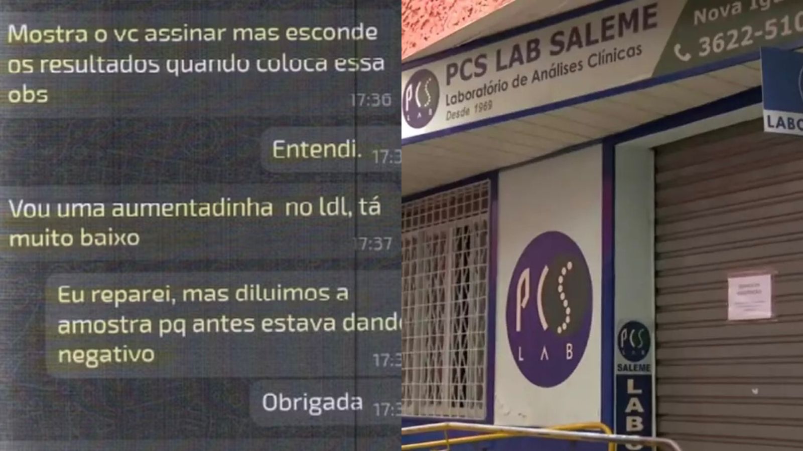 Caso PCS Lab: dono de laboratório pedia alteração de resultados de exames em conversas