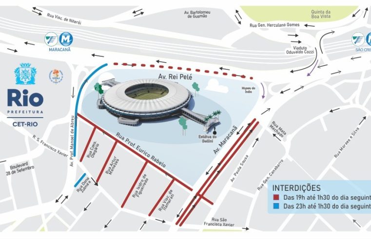 CET-Rio monta operação de trânsito para Fluminense x Fortaleza no Maracanã nesta sexta (22)