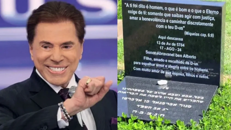 Equívoco da palavra ‘filhos’ na lápide de Silvio Santos gera grande repercussão nas redes sociais