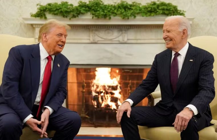 Trump promete ‘transição suave’ em primeiro encontro com Biden na Casa Branca pós-eleições