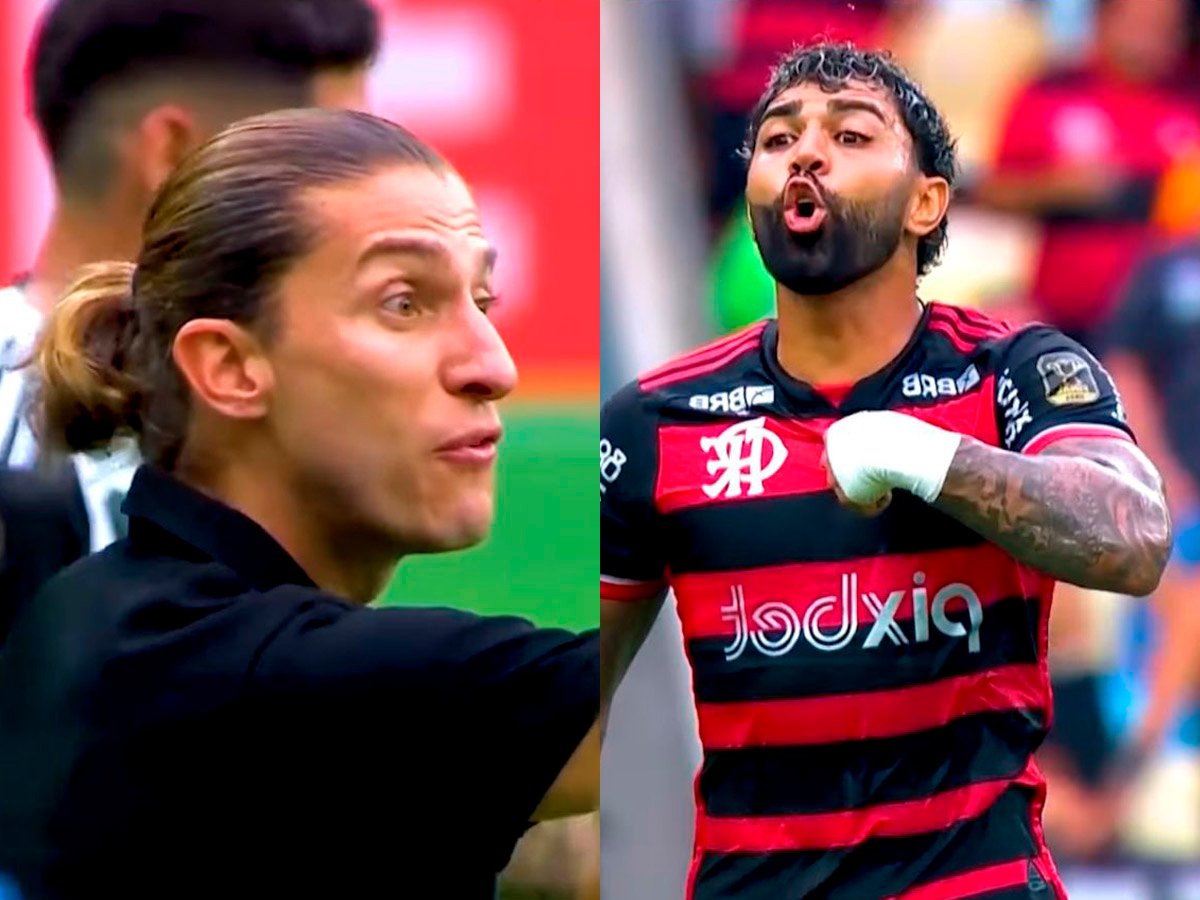 Flamengo: discussão entre Filipe Luís e Gabigol agita primeiro jogo da final da Copa do Brasil