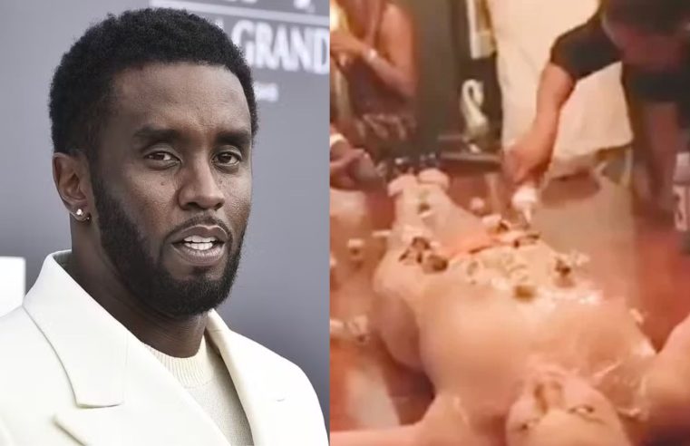 Imagem polêmica de festa realizada por Diddy revela mulher nua como suporte de sushi