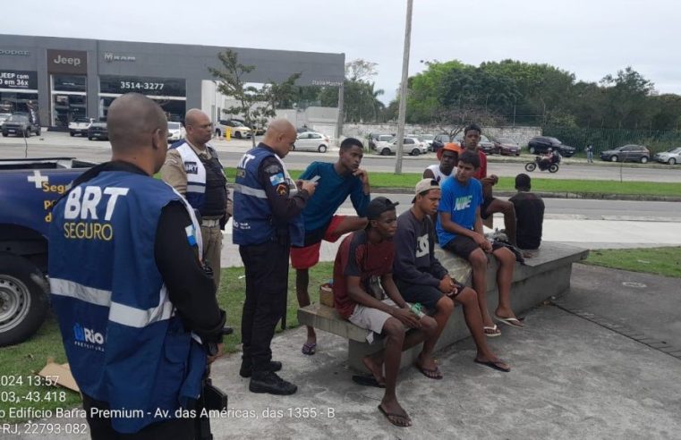 Agentes do BRT Seguro prendem homem por furto e apreendem dois adolescentes em operações nas estações do RJ