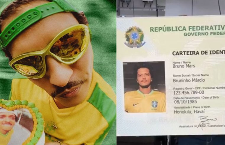 Após 1 mês fazendo shows pelo Brasil, Bruno Mars recebe CPF fictício com nome de ‘Bruno Márcio’ do Ministério