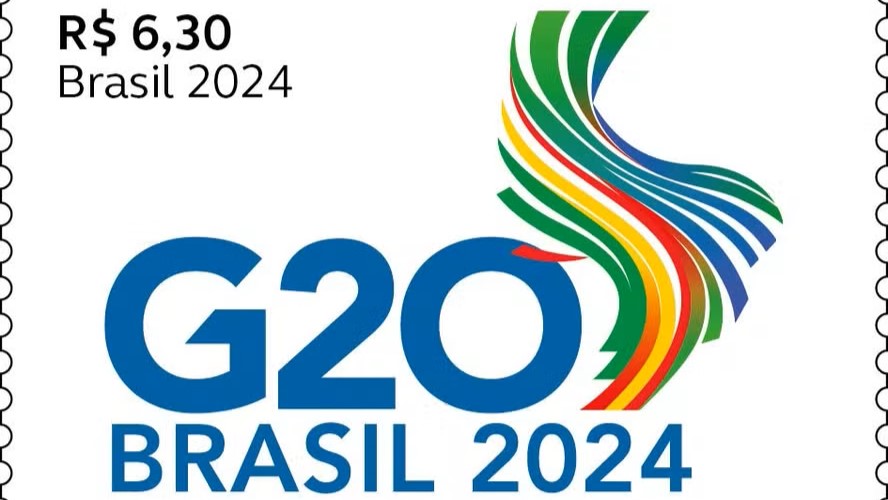 Membros do G20 recebem selo especial dos Correios que representa compromisso do Brasil